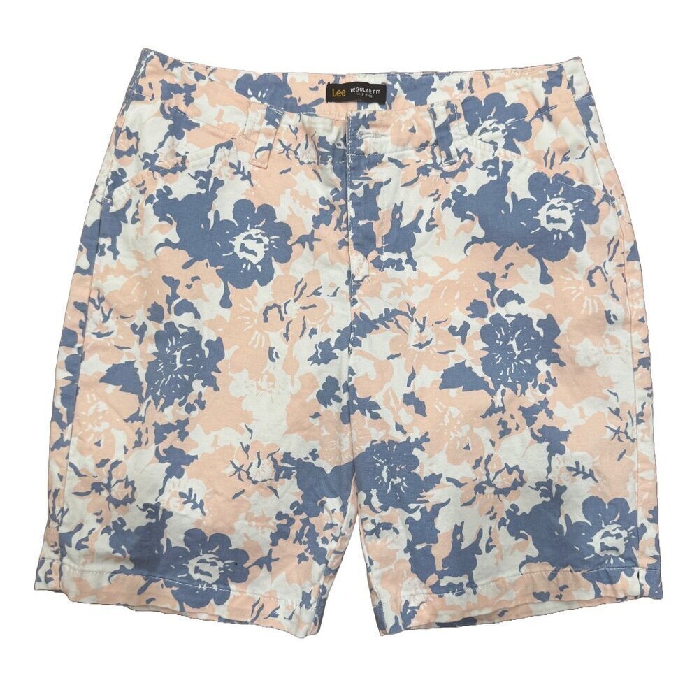 Like New Lee Regular Fit Mid Rise Women's Shorts - Hibiscus Flowers